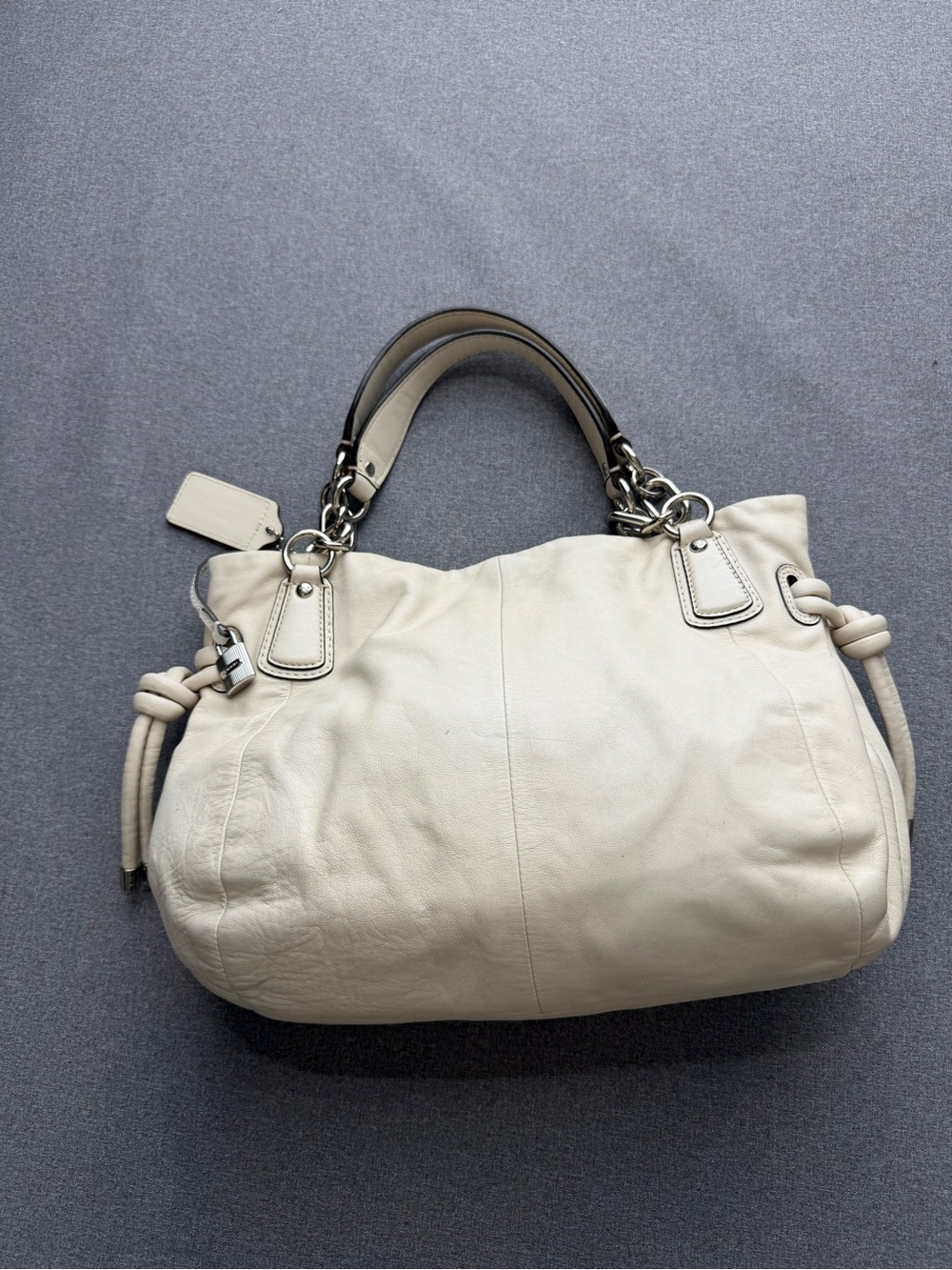 Coach Kristin Off White Leather Satchel Bag - Picture 3 of 10